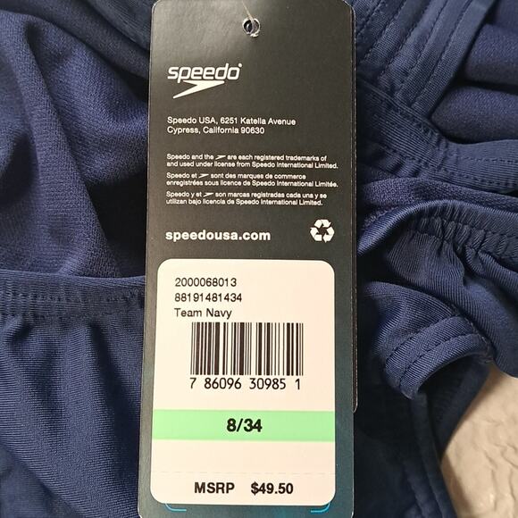 Speedo Women's Swimsuit One Piece Prolt Super Pro Team Navy - Picture 10 of 10